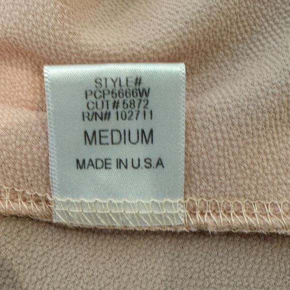 Gibson Blush Pink Ruffle 3/4 Sleeve Flutter Top - Women's Size M - Picture 5 of 6